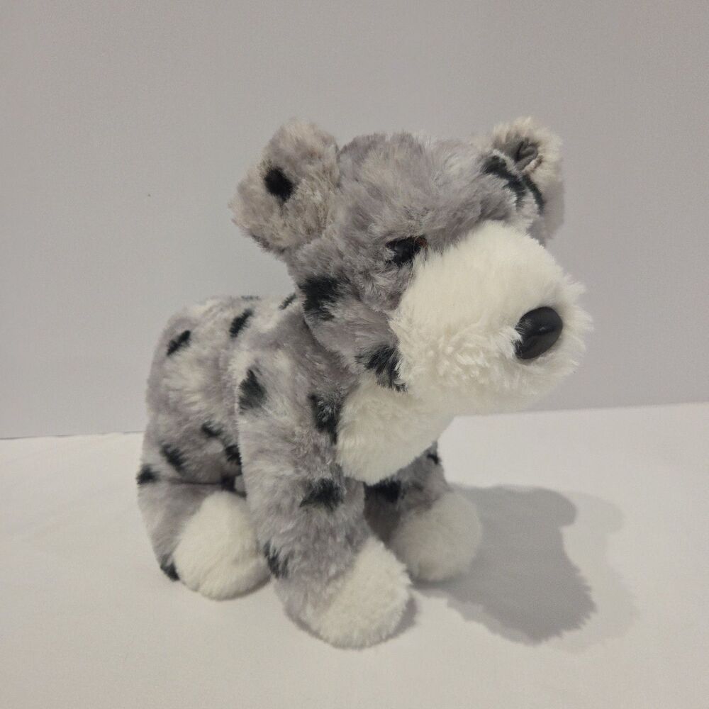 Douglas Cuddle Toys Aussie Puppy Dog Miles Plush Soft Gray Spots Stuffed Animal